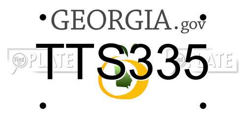 TTS335 Georgia License Plate
