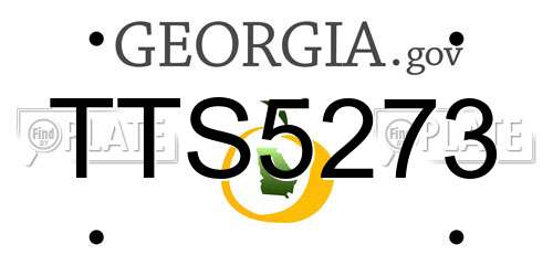 TTS5273 Georgia License Plate