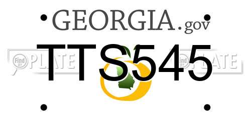 TTS545 Georgia License Plate