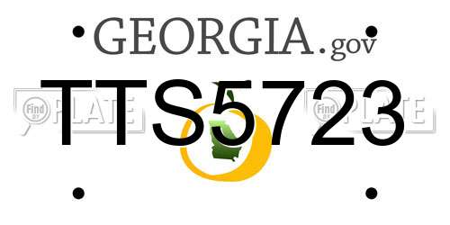 TTS5723 Georgia License Plate