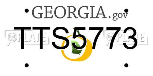 TTS5773 Georgia License Plate