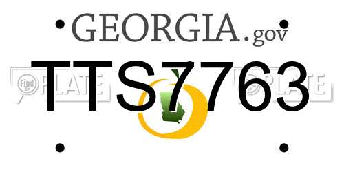 TTS7763 Georgia License Plate