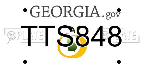 TTS848 Georgia License Plate