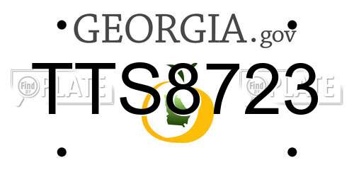 TTS8723 Georgia License Plate