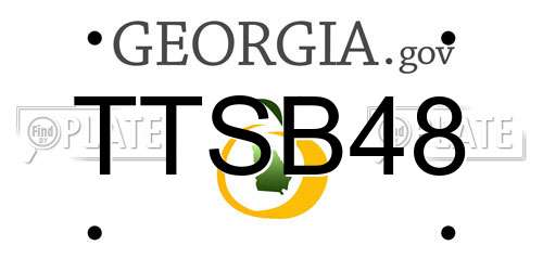 TTSB48 Georgia License Plate