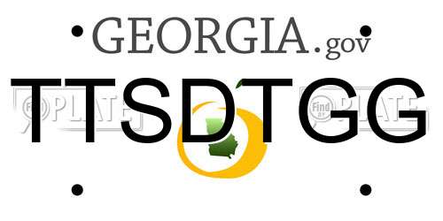 TTSDTGG Georgia License Plate