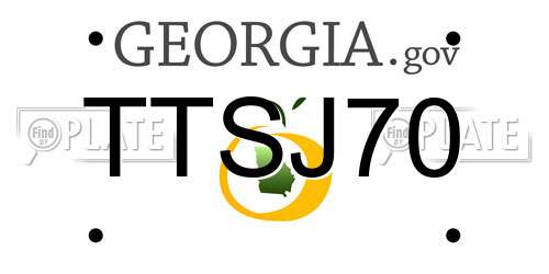 TTSJ70 Georgia License Plate