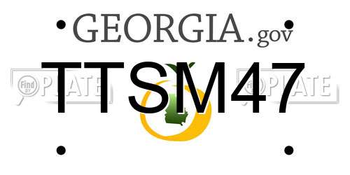 TTSM47 Georgia License Plate