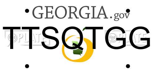 TTSQTGG Georgia License Plate