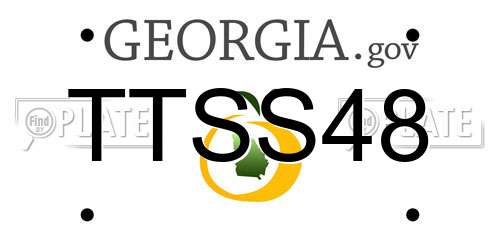 TTSS48 Georgia License Plate