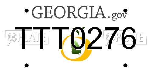 TTT0276 Georgia License Plate