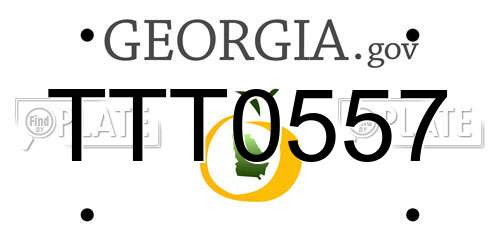 TTT0557 Georgia License Plate