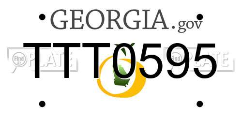 TTT0595 Georgia License Plate