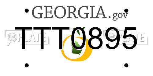 TTT0895 Georgia License Plate