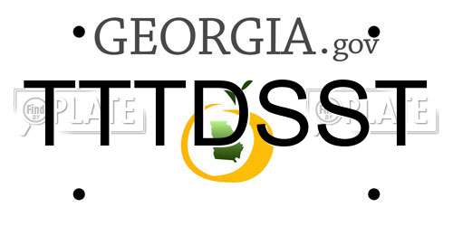 TTTDSST Georgia License Plate