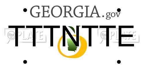 TTTNTTE Georgia License Plate