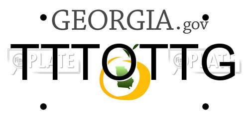 TTTOTTG Georgia License Plate