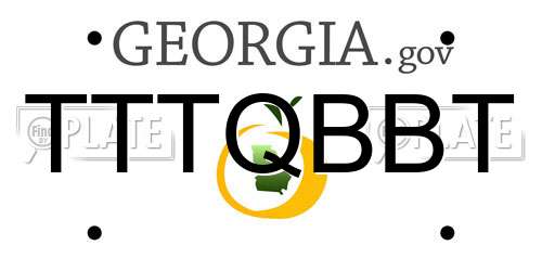 TTTQBBT Georgia License Plate