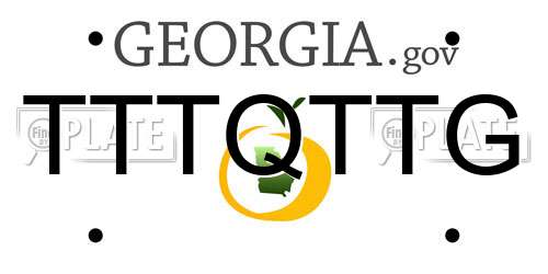 TTTQTTG Georgia License Plate