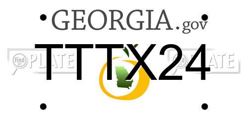 TTTX24 Georgia License Plate