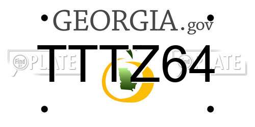 TTTZ64 Georgia License Plate