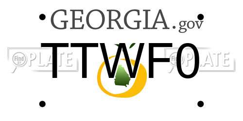 TTWF0 Georgia License Plate