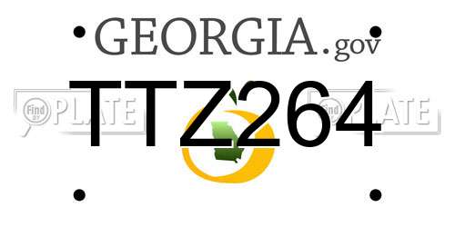 TTZ264 Georgia License Plate