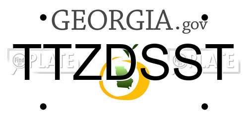 TTZDSST Georgia License Plate