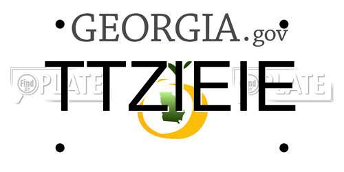 TTZIEIE Georgia License Plate