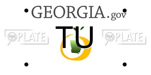 TU Georgia License Plate