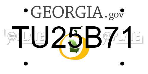 TU25B71 Georgia License Plate