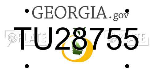 TU28755 Georgia License Plate