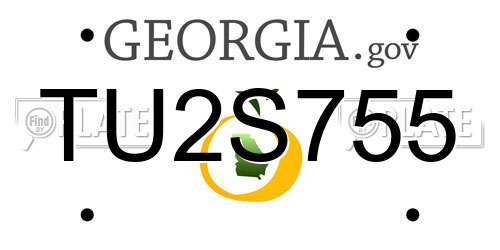 TU2S755 Georgia License Plate