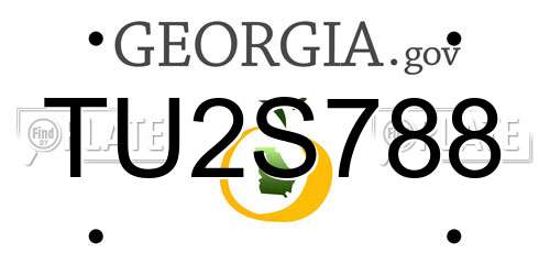 TU2S788 Georgia License Plate