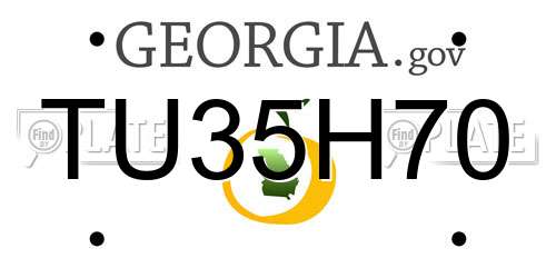 TU35H70 Georgia License Plate