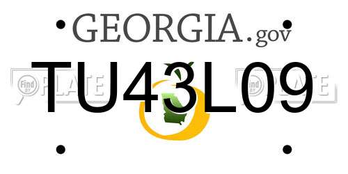 TU43L09 Georgia License Plate