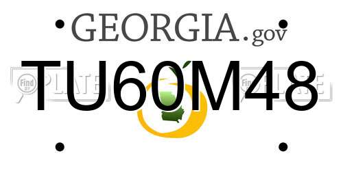 TU60M48 Georgia License Plate