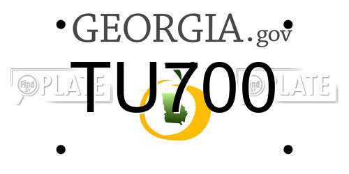 TU700 Georgia License Plate