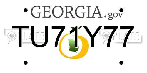 TU71Y77 Georgia License Plate