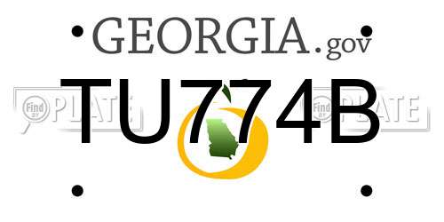 TU774B Georgia License Plate