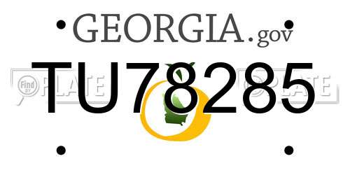 TU78285 Georgia License Plate