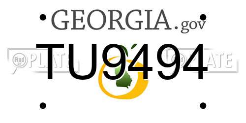 TU9494 Georgia License Plate