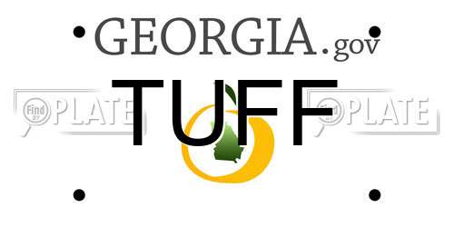 TUFF Georgia License Plate