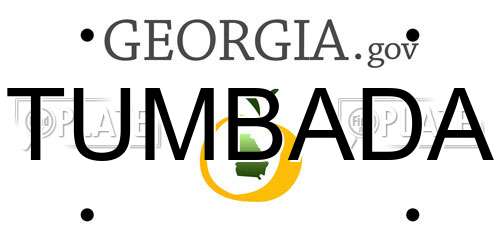 TUMBADA Georgia License Plate