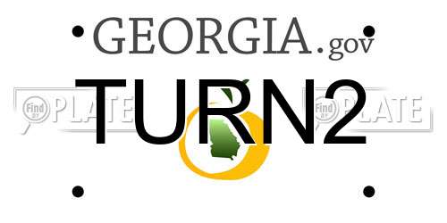 TURN2 Georgia License Plate
