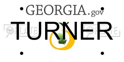 TURNER Georgia License Plate