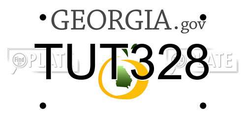 TUT328 Georgia License Plate