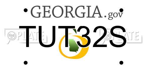 TUT32S Georgia License Plate