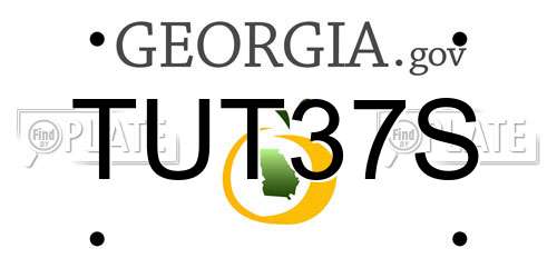 TUT37S Georgia License Plate