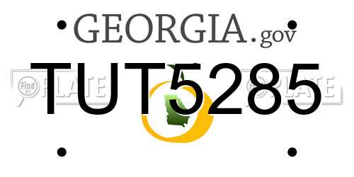 TUT5285 Georgia License Plate